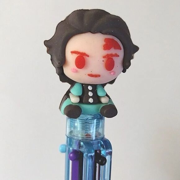 Demon Slayer Tanjiro Kamado Pen & Grim Reaper Keychain Bundle NEW - Picture 5 of 17